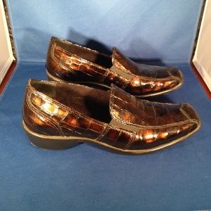 Crocodile Patent Leather Loafers